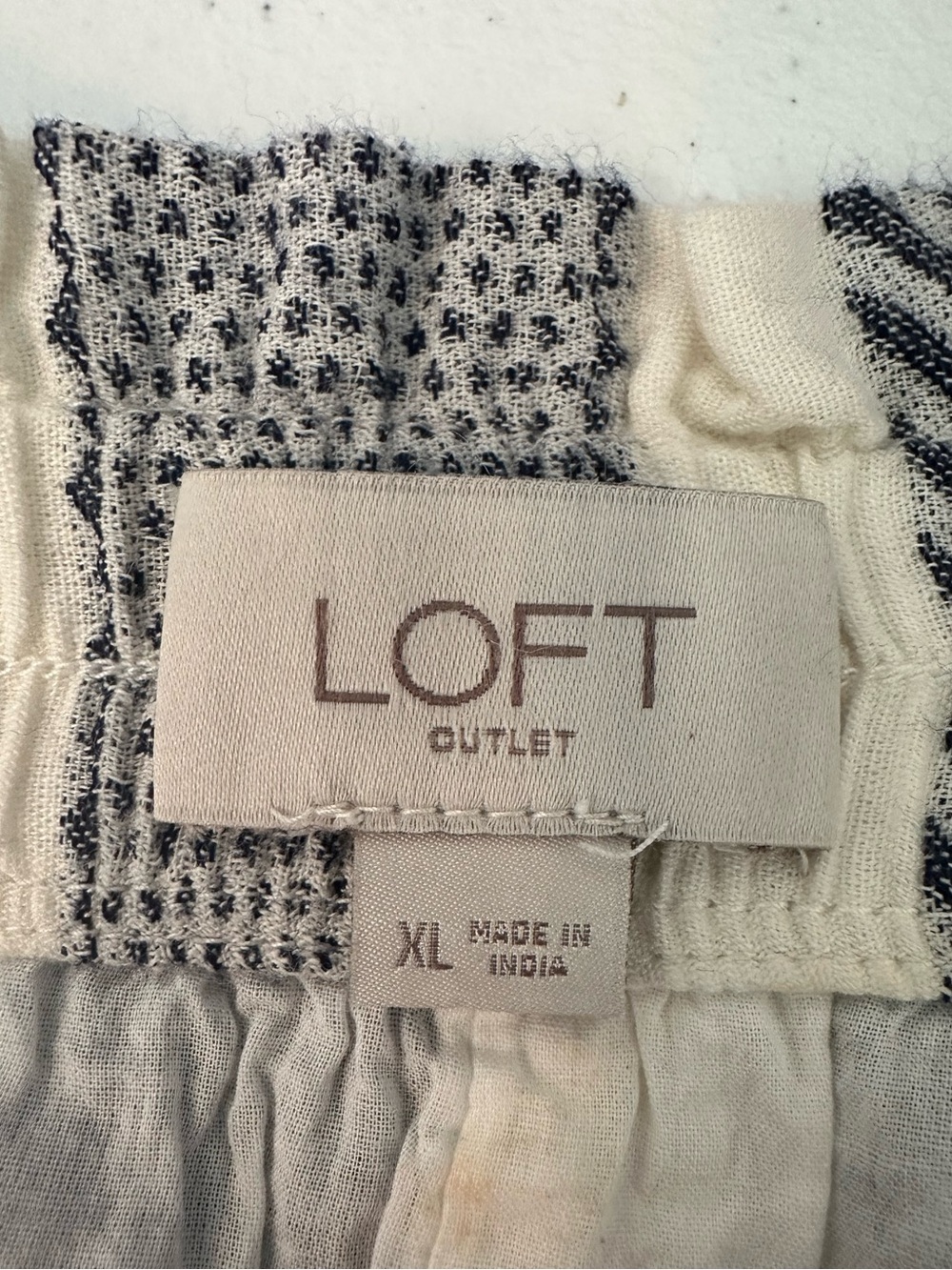 Women’s Loft Outlet XL Blue, White and Grey Geometric Tiered Skirt - Picture 3 of 6